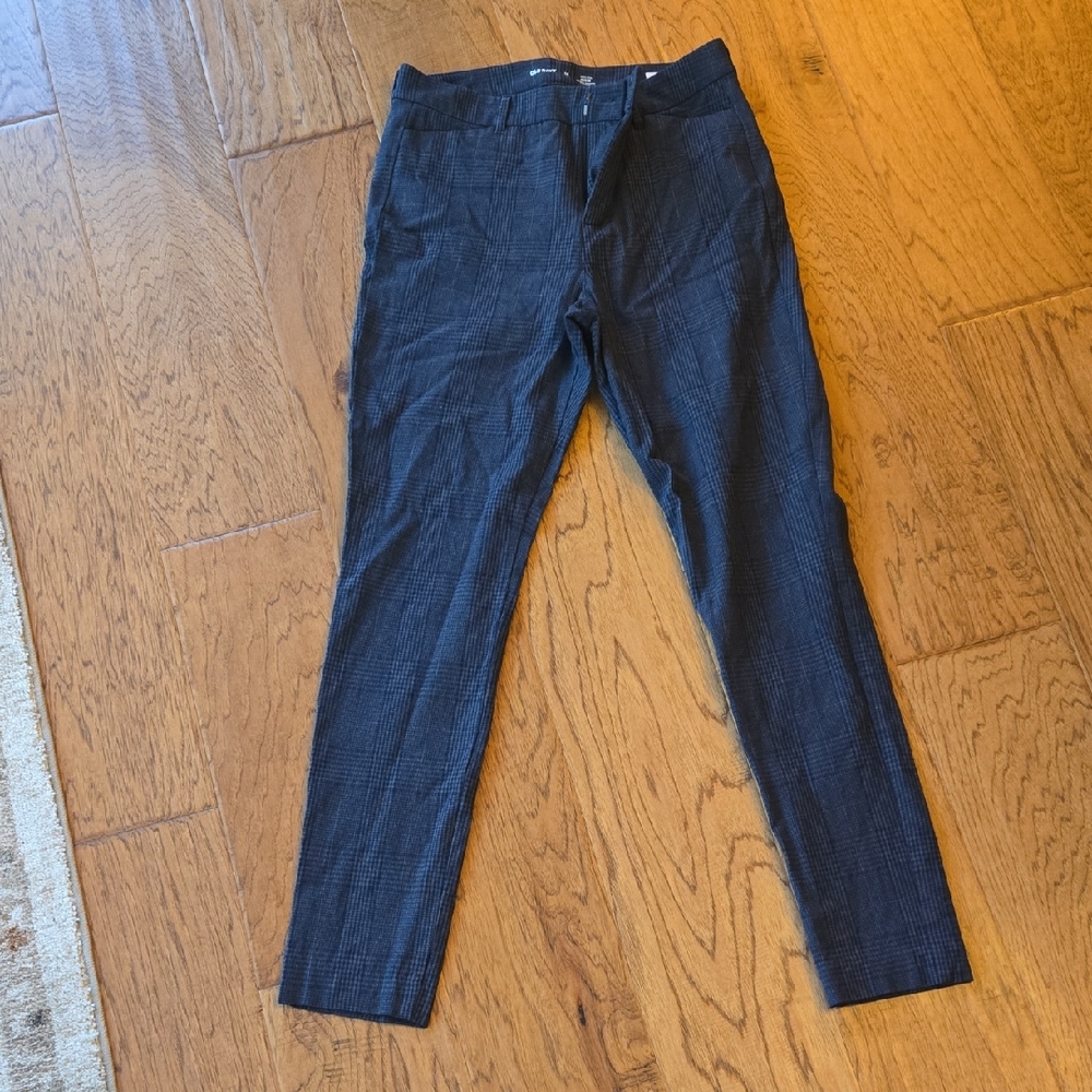 Old Navy Women's Skinny Pants - Navy Check